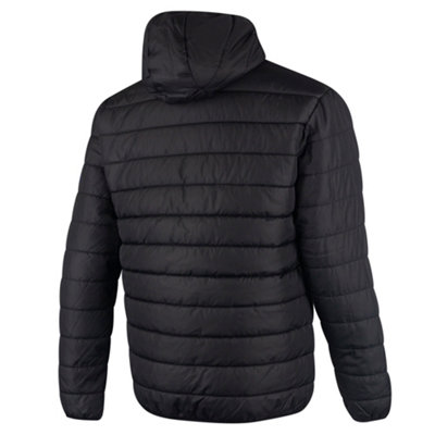 Lee Cooper Workwear Mens Padded Windproof Showerproof Thermal Padded Jacket, Black, L