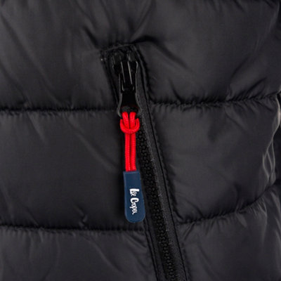 Lee Cooper Workwear Mens Padded Windproof Showerproof Thermal Padded Jacket, Black, XL