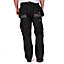 Lee Cooper Workwear Mens Reflective Trim Holster Pocket Work Trousers, Black, 34W (31" Reg Leg)