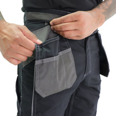Lee Cooper Workwear Mens Reflective Trim Holster Pocket Work Trousers ...