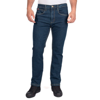 Lee Cooper Workwear Mens Straight Leg Stretch Denim Jean Navy 42W 29 Short Leg