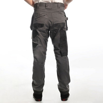 Lee Cooper Workwear Mens Stretch Holster Cargo Trousers, Grey, 30W (31" Reg Leg) - 3