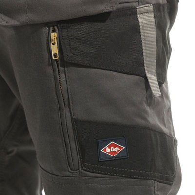 Lee Cooper Workwear Mens Stretch Holster Cargo Trousers, Grey, 30W (31" Reg Leg) - 4