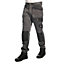 Lee Cooper Workwear Mens Stretch Holster Cargo Trousers, Grey, 38W (31" Reg Leg)
