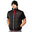 Lee Cooper Workwear Mens Windproof Padded Vest, Black, L