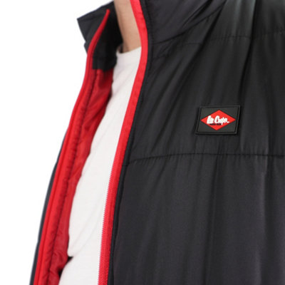 Lee Cooper Workwear Mens Windproof Padded Vest, Black, M