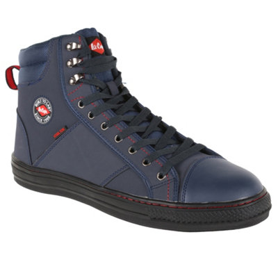 Lee Cooper Workwear SB SRA Safety Ankle Baseball Boot, Navy, UK 4/EU 37