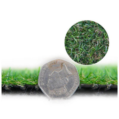 Leeds 18mm Artificial Grass, 5 Years Warranty, Genuine Looking Artificial Grass For Patio Garden Lawn-5m(16'4") X 4m(13'1")-20m²