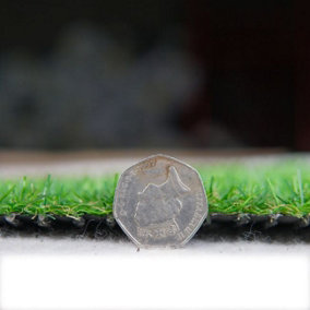 Leeds 18mm Outdoor Artificial Grass, Genuine Looking Outdoor Artificial Grass For Patio Garden Lawn-11m(36'1") X 4m(13'1")-44m²