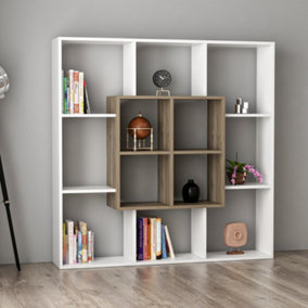 Leeft Bookcase - White & Walnut