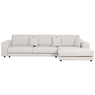 Left Hand 4 Seater Corner Sofa White LOFOTEN