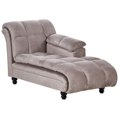 Left Hand Chaise Lounge Taupe LORMONT