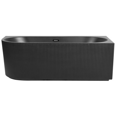 Left Hand Corner Bath 1700 mm x 800 mm Black GOCTA