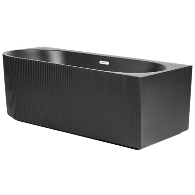 Left Hand Corner Bath 1700 mm x 800 mm Black GOCTA