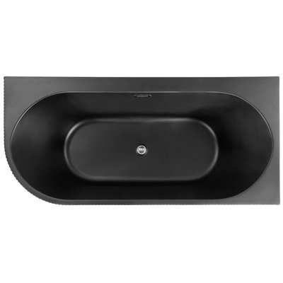 Left Hand Corner Bath 1700 mm x 800 mm Black GOCTA