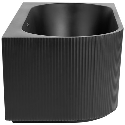 Left Hand Corner Bath 1700 mm x 800 mm Black GOCTA