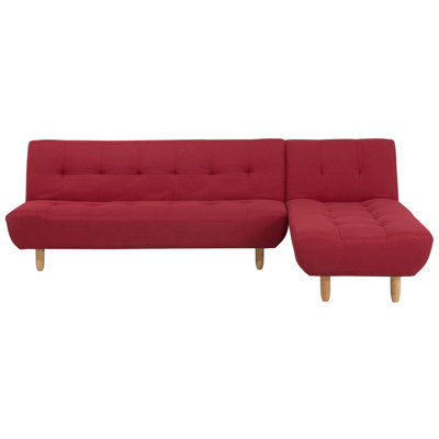 Left-Hand Corner Sofa ALSTEN Red