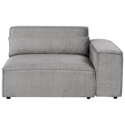 Left Hand Fabric Corner Seat Grey HELLNAR