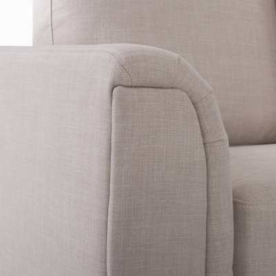 Left Hand Fabric Corner Sofa Beige OSLO