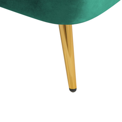 Left Hand Velvet Chaise Lounge Emerald Green ALLIER