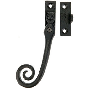 Left Handed Curly Tail Espagnolette Window Fastener Black Antique 57 x 17 mm