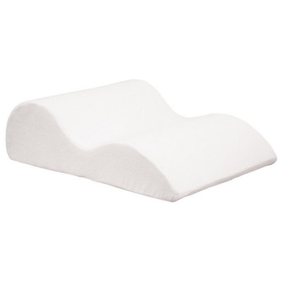 Leg Raiser Cushion - Ergonomic Memory Foam Pillow with Cover, Supports Swollen Legs & Promotes Circulation - H17 x W42 x D62cm