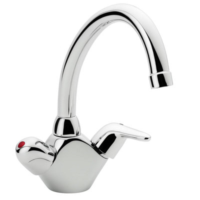 LEGER CHROME SINGLE LEVER KITCHEN TAP, MODERN DESIGN WITH SOLID BRASS ...