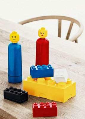 Lego Brick Lunch Storage Box Blue DIY at B Q