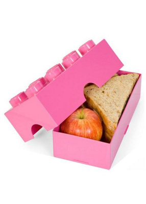 Lego Brick Lunch Storage Box Pink