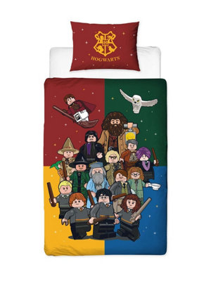 Lego Harry Potter Wizard Single Duvet Cover and Pillowcase Set DIY at B Q