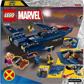 LEGO Marvel X-Men X-Jet Buildable Toy Plane for Kids, Boys & Girls
