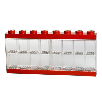Lego Minifigure Display Case Large 16 Figure Red 40660001 DIY at B Q