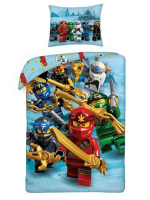 Lego Ninjago Assemble 100 Cotton Single Duvet Cover and Pillowcase Set European Size DIY at B Q