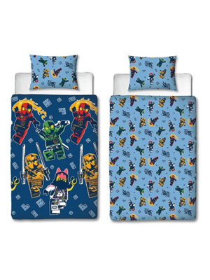 Lego Ninjago True Single Rotary Duvet and Pillowcase Set DIY at B Q