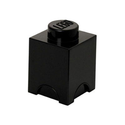 LEGO Square 1-Stud 1.2L Stackable Storage Brick Black