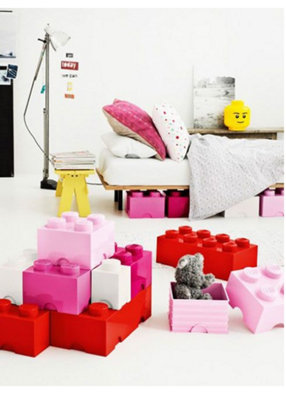 LEGO Design Collection - Large Storage Brick Box - Light Pink