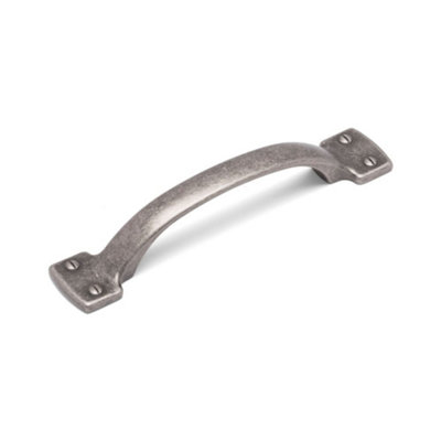 Leigh Kitchen Cabinets Strap Handle, 96mm Centres, Pewter, Pack of 2