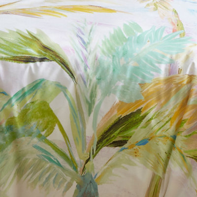 Leilani 100% Cotton Tropical Print Green Duvet Cover Set