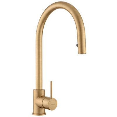 Leisure AquaPlay Pull-Out Single Lever Kitchen Tap, Satin Finish, Pull ...