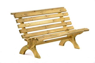 LeisureBench Lilly 3 Seat Wooden Ergonomic 150cm Garden Bench - Durable ...