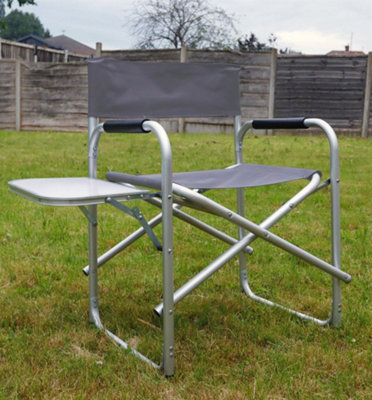 Aluminium folding directors chair deals with side table