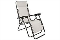 Leisurewize Outdoor, Portable & Camping Folding Sturdy Dream Catcher Relaxer Reclining Chair- Beige