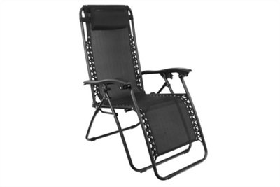 Leisurewize Outdoor, Portable & Camping Folding Sturdy Dream Catcher Relaxer Reclining Chair- Black