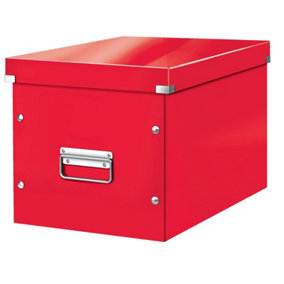 Leitz Box Click & Store Wow Red Cube Storage Box Large