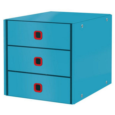 Leitz Click & Store Cosy Calm Blue 3 Drawer Cabinet Price Comparisons | Compare The Build