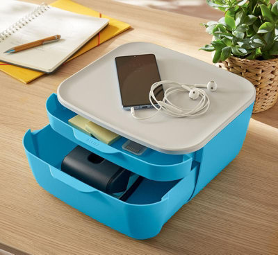 Leitz Cosy Calm Blue Plastic Home Office Desk Storage Organiser Pen ...