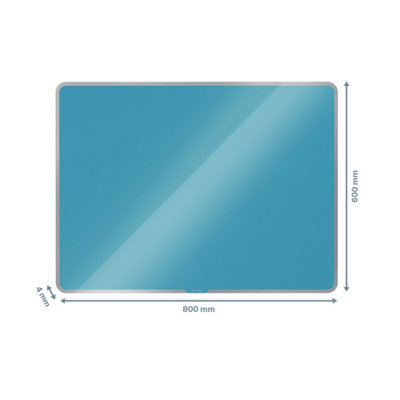 Leitz Cosy Magnetic Glass Whiteboard Blue 800x600mm