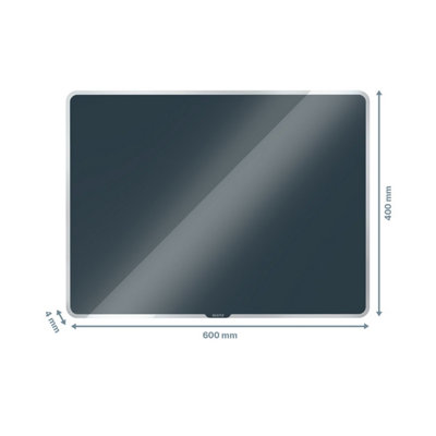 Leitz Cosy Magnetic Glass Whiteboard Velvet Grey 600x400mm