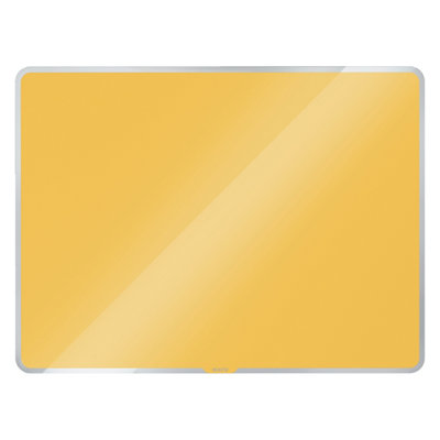 Leitz Cosy Magnetic Glass Whiteboard Warm Yellow 600x400mm