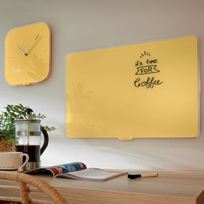 Leitz Cosy Magnetic Glass Whiteboard Warm Yellow 800x600mm